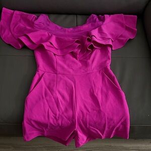 Xtaren Fuchsia Ruffled Kids One Piece